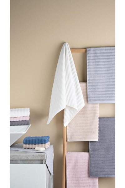 Bluenity Alegra Beige Hand / Face Towel - 100% Natural Cotton, 50X90 cm