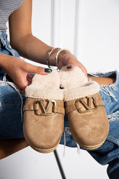 Moda Frato Modafrato Vıvıan γυναικείες παντόφλες εσωτερικού χώρου - Winter Dowry Bundle Guest Slippers