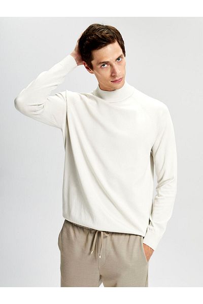 LC Waikiki Men's Knit Sweater - Half Turtleneck, Long Sleeve