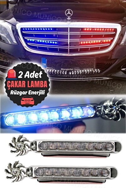 Gaggani Rgb Araba Önü Rüzgar İle Çalışan Oto Çakar Rgb Renkli Aydınlatma Oto Farları Renkli Led Aydınlatma