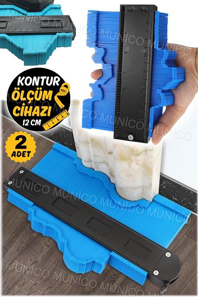 Gaggani 12 cm Copy Figure Corner Bevel Gauge - 2 Pieces Figure Profile Contour Removing Bracket