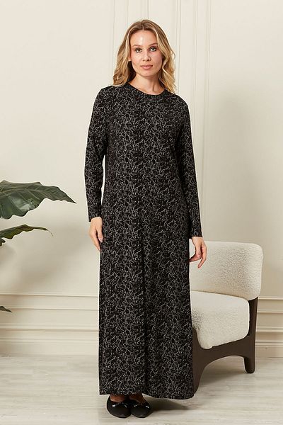 Ferace Φόρεμα Jacquard Hijab Mother σε μεγάλο μέγεθος