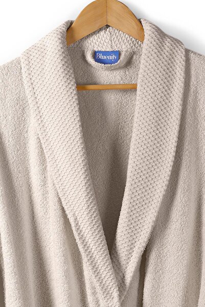 Bluenity Softy - 100% Natural Cotton Extra Soft Bathrobe Beige