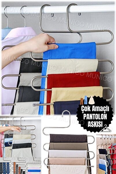 Gaggani Pantolon Tutucu ve Katlayıcı Katlanabilir Giysi Çelik Borulu Pantolon...