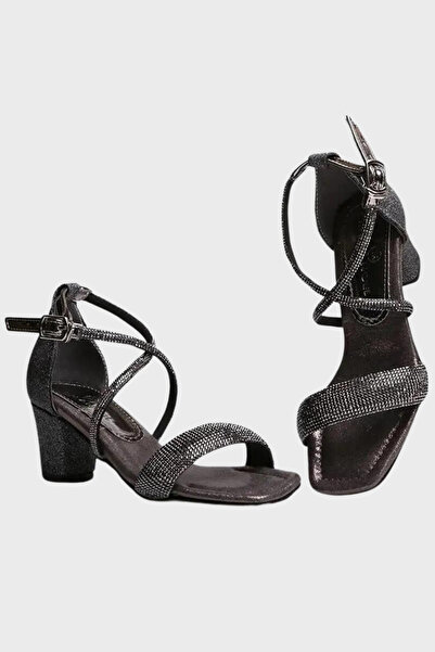 Mini Angel Gray Ankle Strap Heeled Shoes