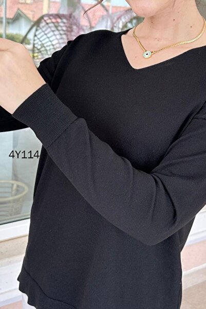 İnce Topuk V-neck Knitwear Blouse - 4Y114 Model