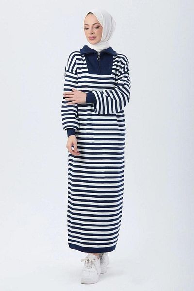 Cardella Guler cu fermoar - Rochie Hijab Tricotaj
