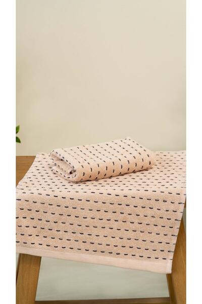 Bluenity Coat %100 Doğal Pamuklu Misafir Banyo / Mutfak Havlusu - 30x50 cm Bej