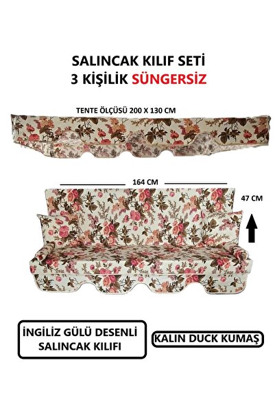 Genel Markalar Süngersiz Tenteli Salıncak Kumaş Seti 3kişilik 164x47 Cm Sünge...