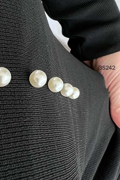 İnce Topuk Chiffon Pearl Knitwear BlouSe - SleeveS 3S242
