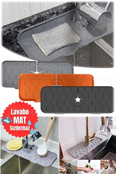 Genel Markalar Musluk Damlama Tutucu Gıda Güvenli Silikon Mat Tezgahınızı Kor...