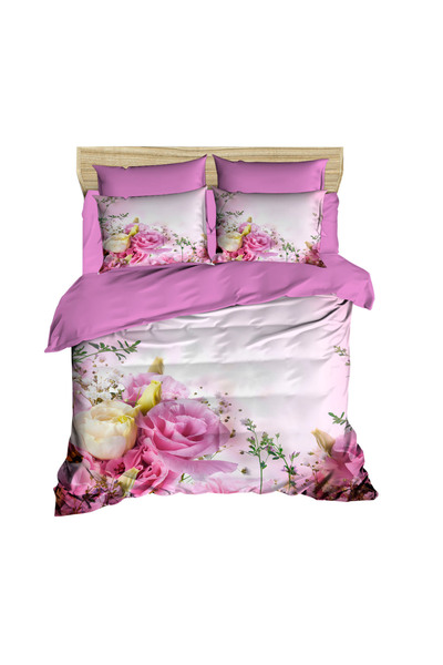 Fabeteks Rose Flower 3D Double Duvet Cover Set