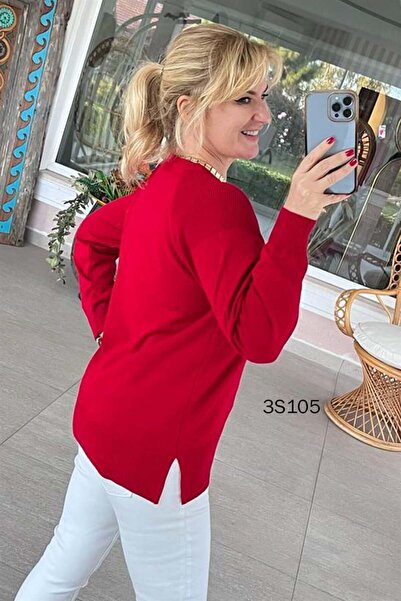 İnce Topuk V-Neck Knitwear Blouse - 3s105 Model