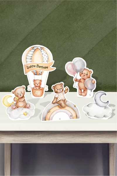 neşeli günlerim Teddy Bear Themed * Table Top Set (paper)