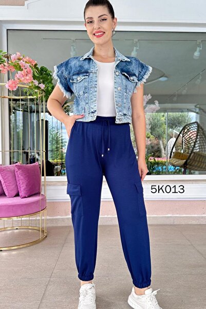 İnce Topuk Modal Sweatpants with Cargo Pockets - 5K013