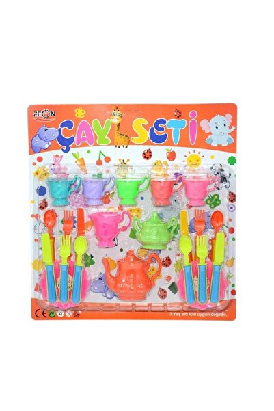 Miajima Kartela Büyük Renkli Oyuncak Çay Seti