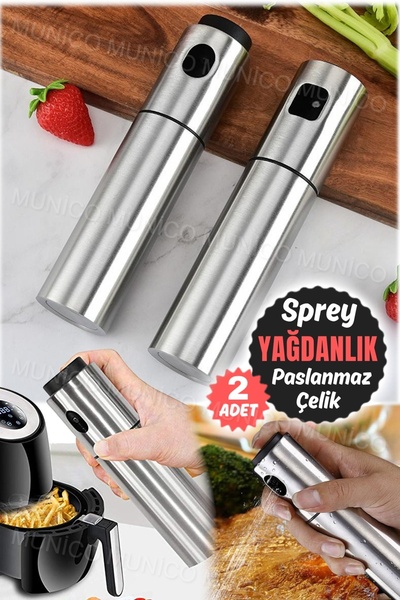 Gaggani 2 Adet Paslanmaz Çelik Zeytin Pompası Sprey Şişesi Yağ Püskürtücü Yağ...