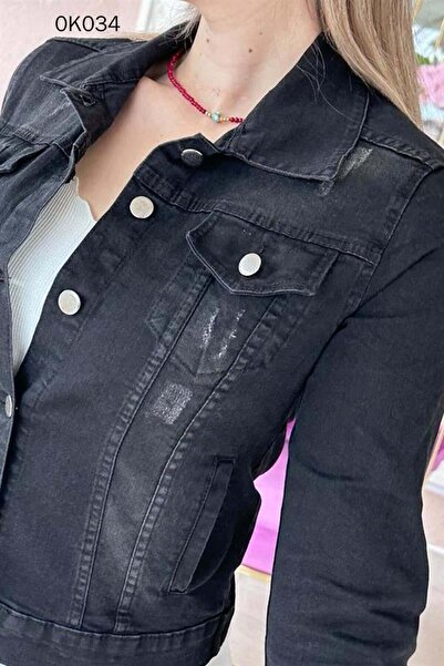 İnce Topuk 0k034 Model Lycra Denim Jacket