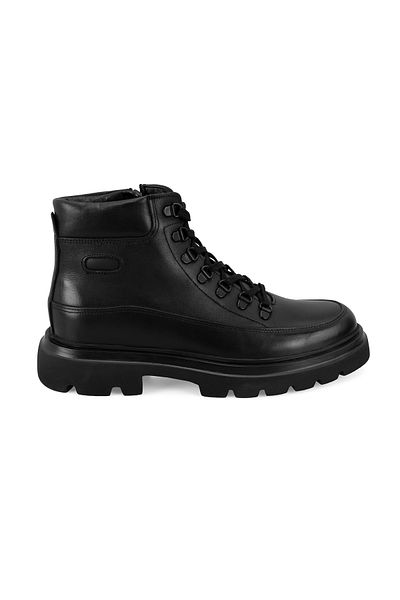 Desa Ανδρικές δερμάτινες μπότες με φερμουάρ Teora Black