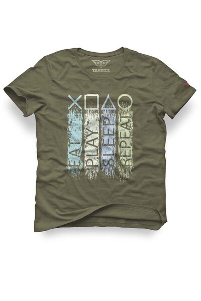 Tarrzzcom Gamer Design Printed T-Shirt – Gamer Themed Unisex 100% Cotton Khak...