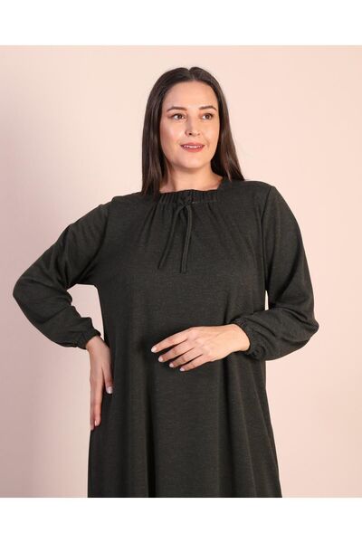 Ferace Γυναικείο Hijab Plus Size Τετράγωνο Μακρύ Φόρεμα