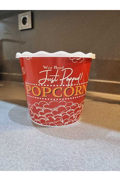Lider MAGNESİA Leader Magnesia - Popcorn and Chips Bucket, Red Patterned