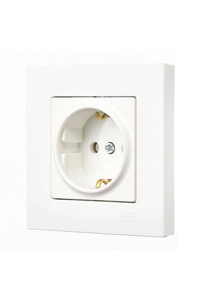 Günsan Eqona White Child Proof Grounded Socket