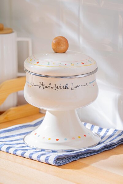 ACAR Made with Love Enameled Footed Sugar Bowl - 12 cm