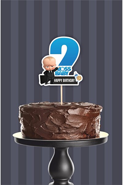 neşeli günlerim Patron Baby Boss Θέμα μωρού 2 ετών (δύο) Στολίδι τούρτας *παχ...