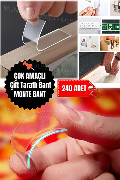 Genel Markalar 240 Adet Kiracılar İçin Duvar Delme Gerektirmeyen Bant Şeffaf ...