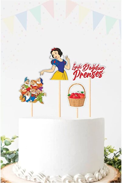 neşeli günlerim تزيين كيك عيد ميلاد سعيد سنو وايت - * ورق سميك