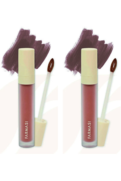 Farmasi أحمر شفاه سائل غير لامع 10 جوهر عاري 2 قطعة