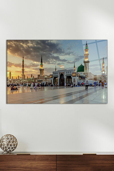 Vosevu Mescid-i Nebevi Dini Cam Tablo, Modern Ev ve Ofis Dekoru, Hediyelik Du...