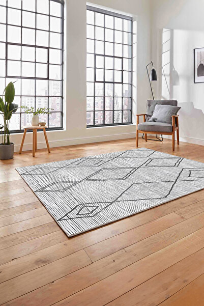 Napoli Home Printed Nordic Geometric Pattern Washable Non-Slip Runner Kitchen Living Room Carpet