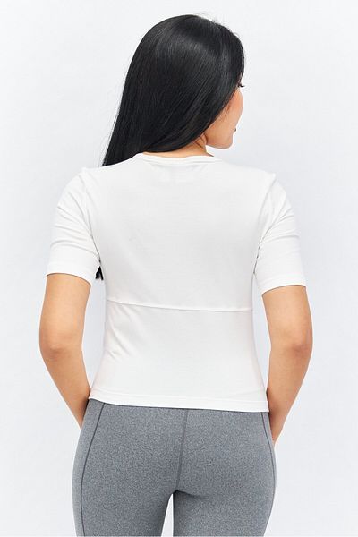 Adidas Originals Women Sportswear Fit Short Sleeve Outdoors Tops, White