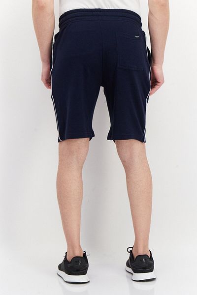 Kenneth Cole Men Drawstring Plain Basic Shorts, Navy Blue
