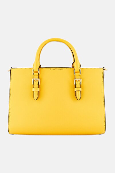 Michael Kors Women 2 in 1 Hardware Logo Satchel Bag 29,5 L x 22 H x 7 W cm, Yellow