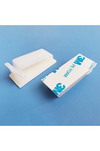 jetfast 4 Pieces White Cable Collector - Adhesive Desk Cable Organizer, Clip Wall Fixing Apparatus