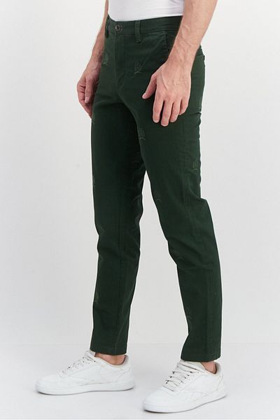 Tommy Hilfiger Men Relaxed Fit Embroidered Chino Pants, Green