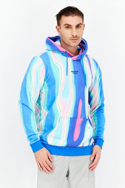 adidas Men Sportswear Fit Long Sleeve Outdoor Sweatshirt, Blue Combo