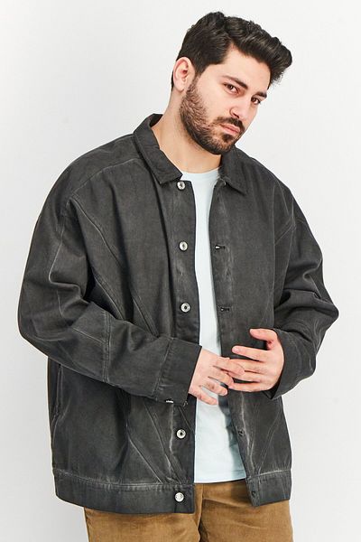 Adidas Originals Men Sportswear Fit Long Sleeve Outdoor Denim Jacket, Black