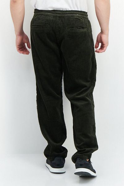 Esprit Men Relaxed Fit Drawstring Ripped Pants, Dark Green