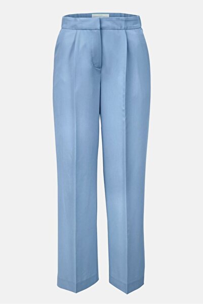 Tchibo Women Wide Leg Non Stretchable Trouser Pants, Light Blue
