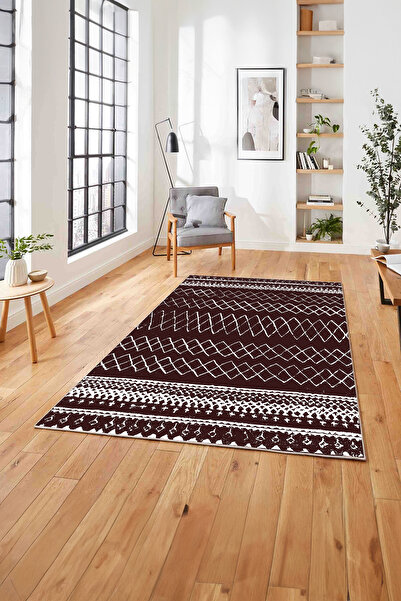 Napoli Home Printed Nordic Zigzag Pattern Washable Non-Slip Runner Kitchen Living Room Carpet