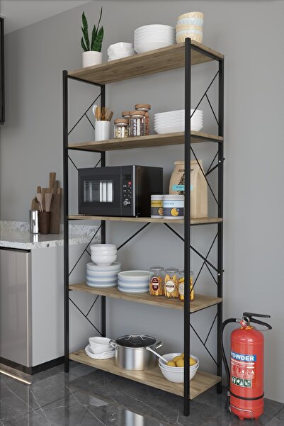 mormanya Urals Metal Mutfak Rafı Malzeme Dolabı 5 Raflı Mikrodalga Fırın Rafı...