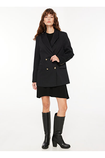 Fabrika Kruvaze Siyah Kadın Ceket F3WL-CKT8