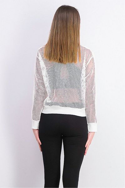 Puma Women Classic Mesh Bomber Jacket, White
