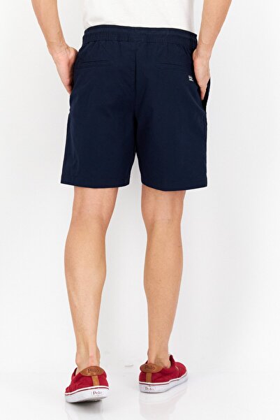 Perry Ellis Men Solid Drawstring Basic Shorts, Navy