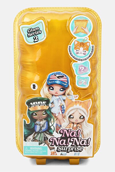 Na Na Na Surprise 2 In 1 Erika Feathertone Fashion Doll With Pom Purse, Gold