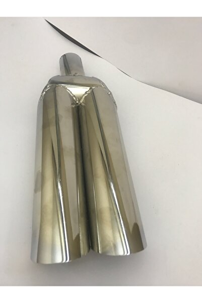 Universal Çif çıkış kurt egzoz KROM 60mm çapraz kesim Uyumlu